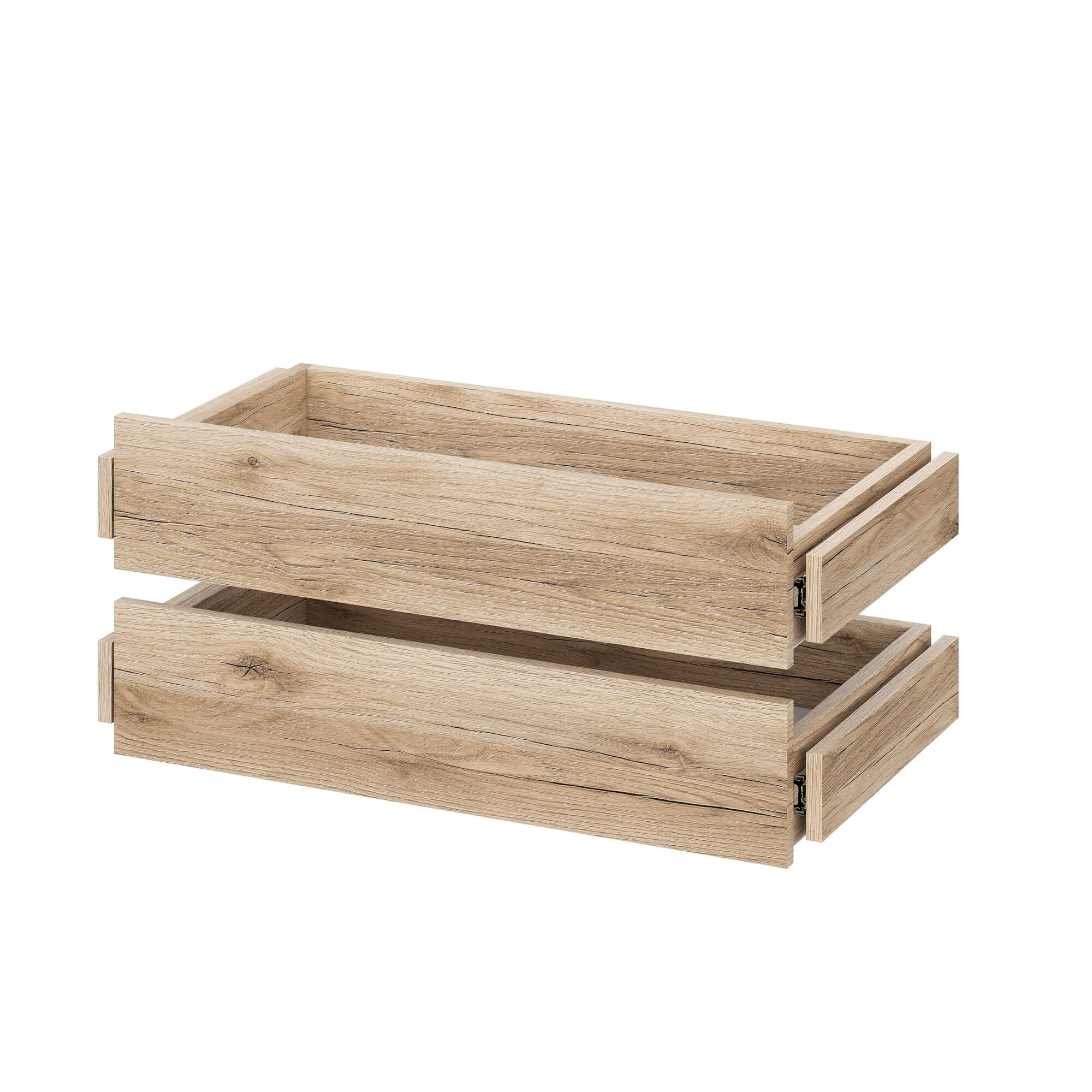 МС "Брауни" Ящик (комплект из 2 штук) Дуб Делано/Белый