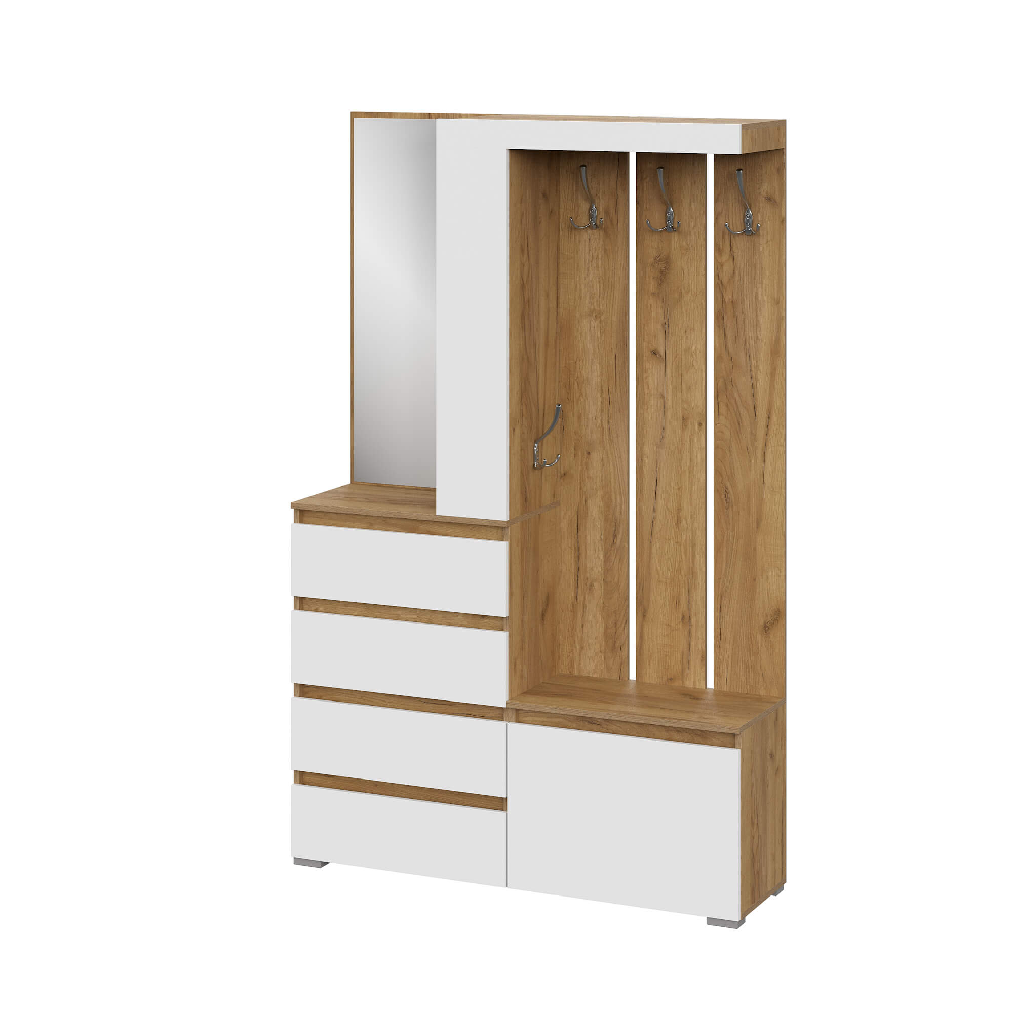 Люмо Прихожая дуб крафт золотой/белый