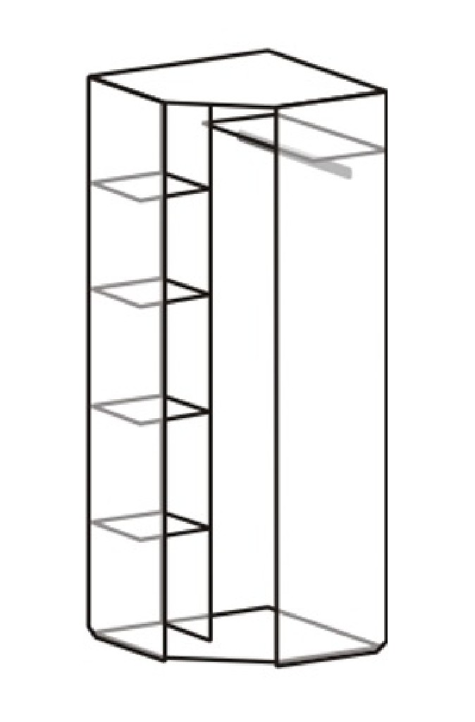 Шкаф угловой "Элана" Бодега Белая