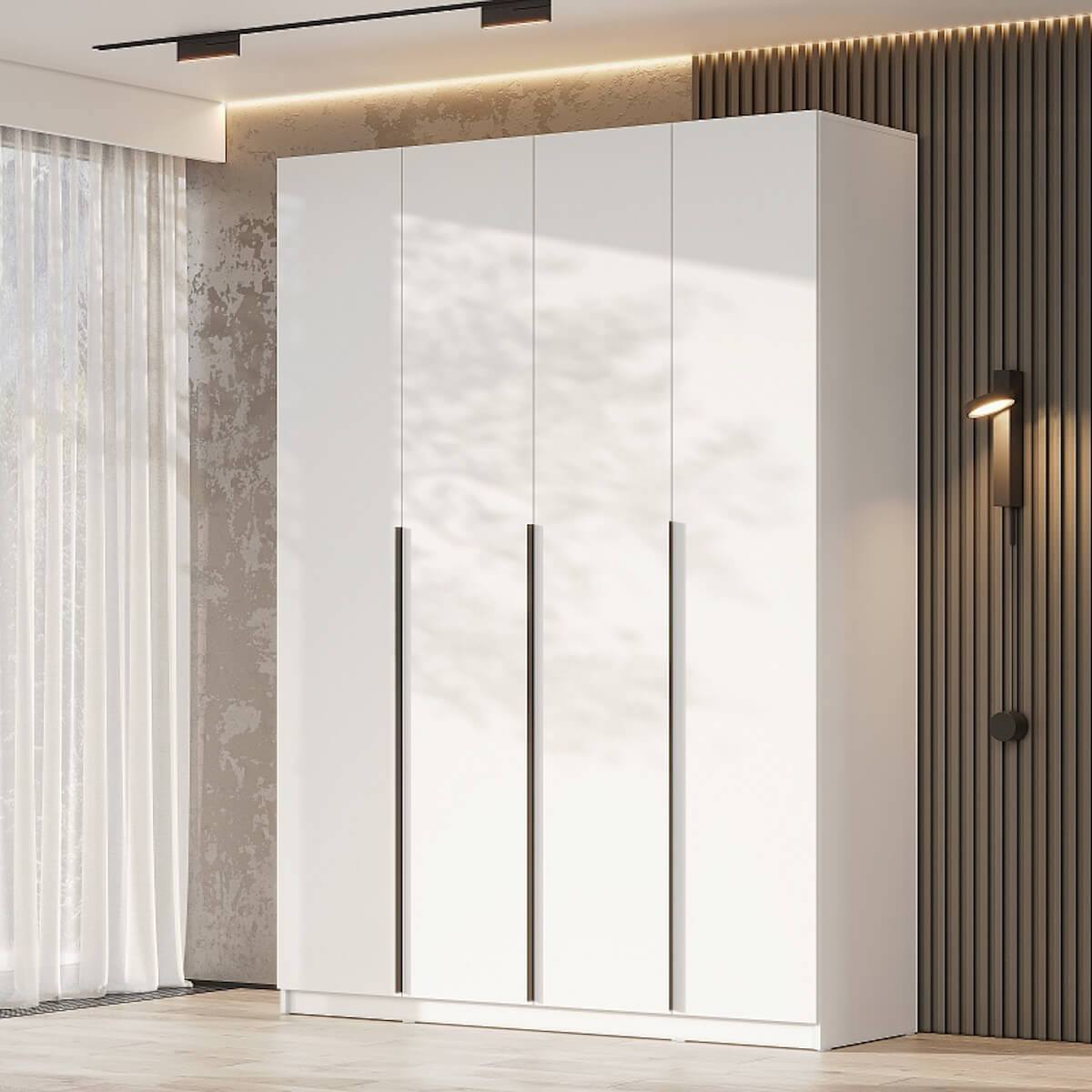 Шкаф "ШК 5" (1600) (Серия 2) Белый текстурный