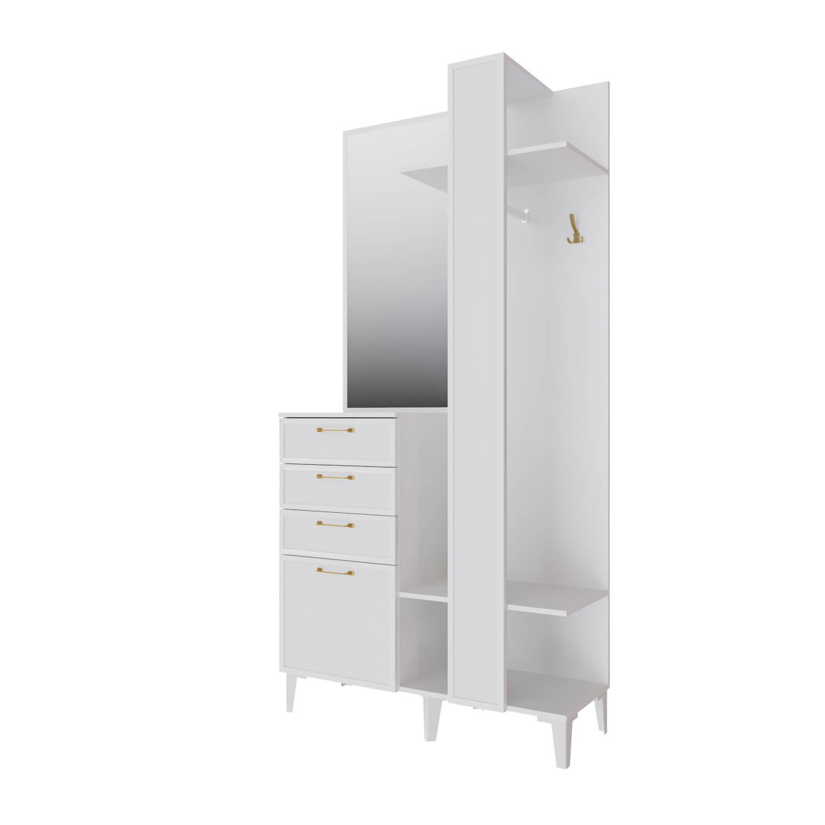 Прихожая Толедо Центральная секция ТЦС-30 белый