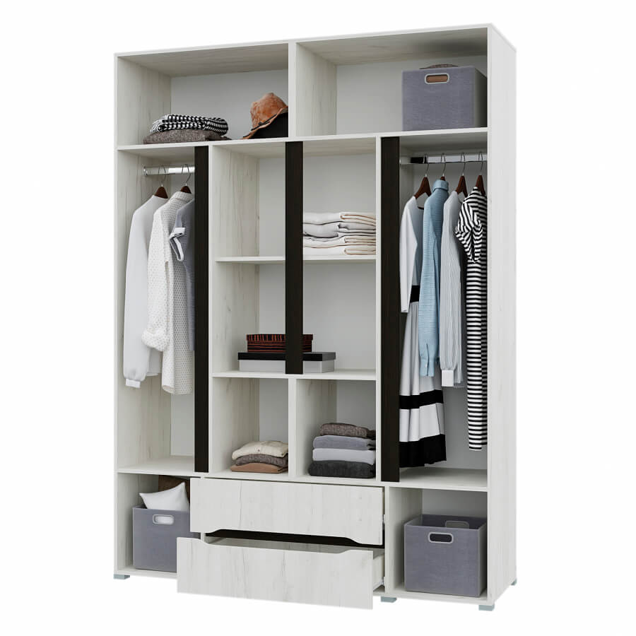 "Вега" Шкаф 4х.ств. 2 ящ. (прованс)