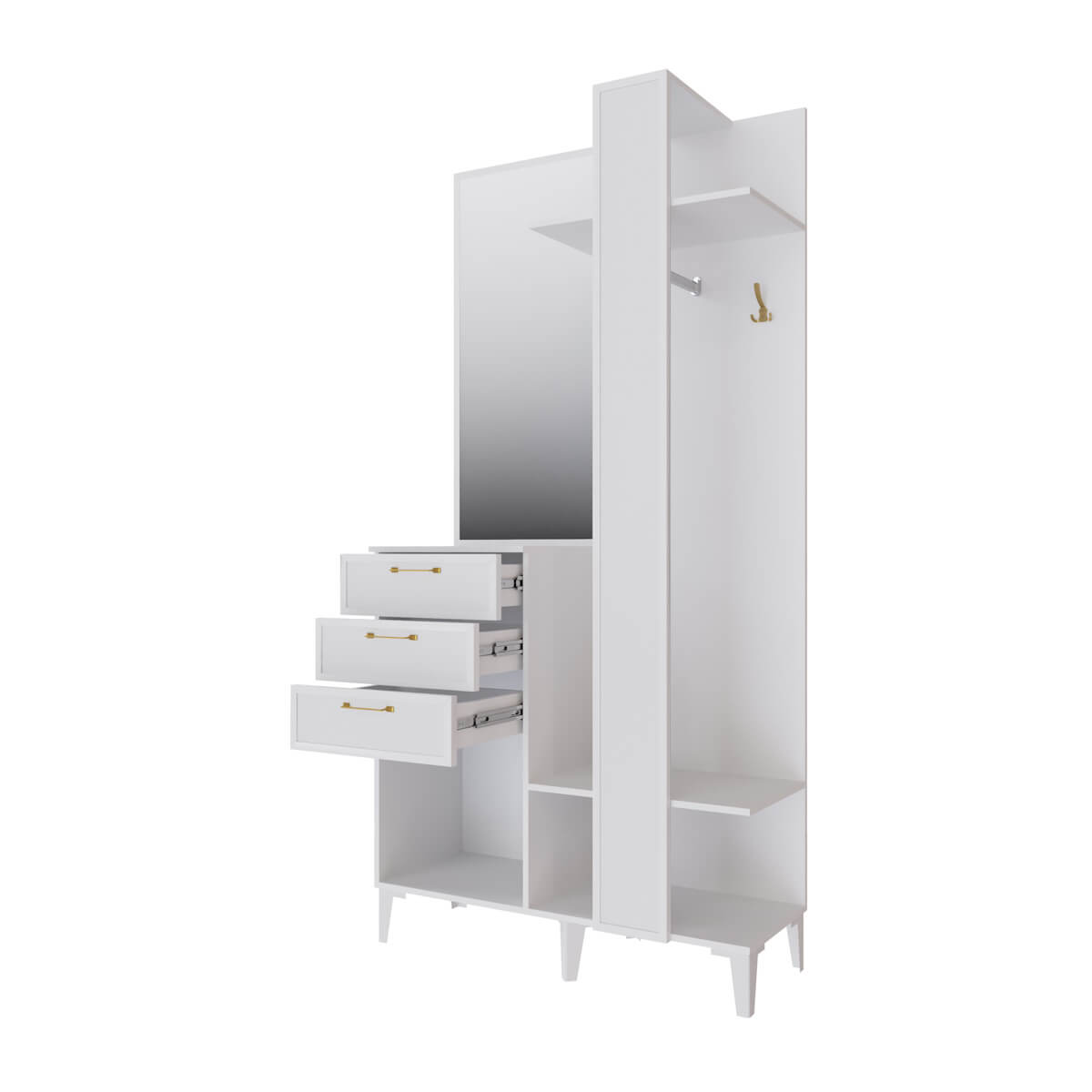 Прихожая Толедо Центральная секция ТЦС-30 белый