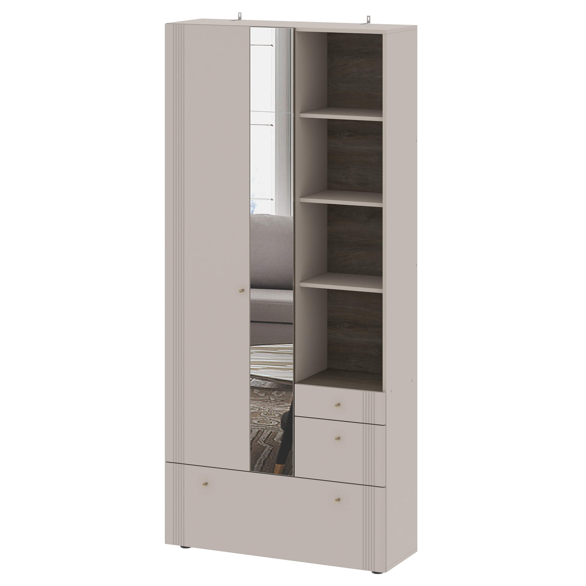 МС "Одетта" Вешалка с зеркалом (ВШ1)