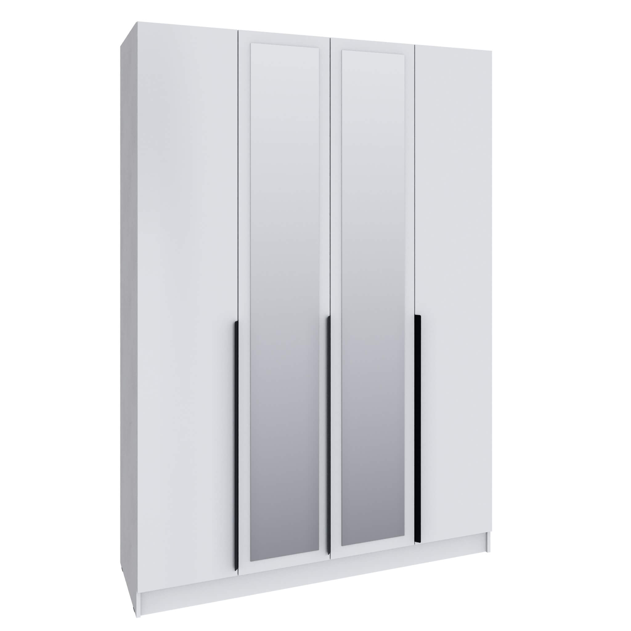 Шкаф Мадрид (1,6) с зеркалом белый